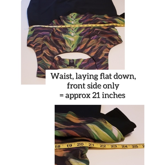 💯Asymmetric Peplum Botanical Print DRESS-Size 18 - Picture 8 of 8